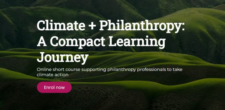 2º convocatoria de Fundaciones por el Clima para el curso Climate + Philanthropy